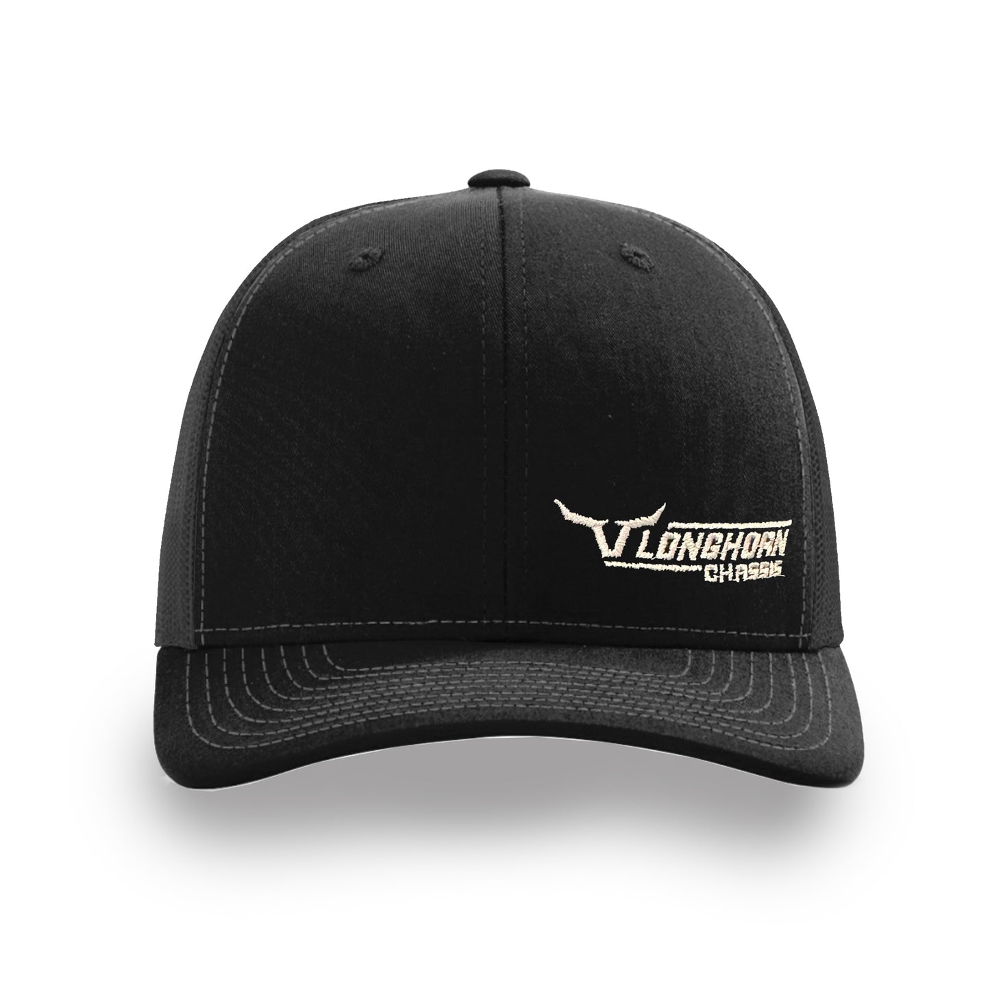 Black on Black Horizontal 2.0 Logo Hat