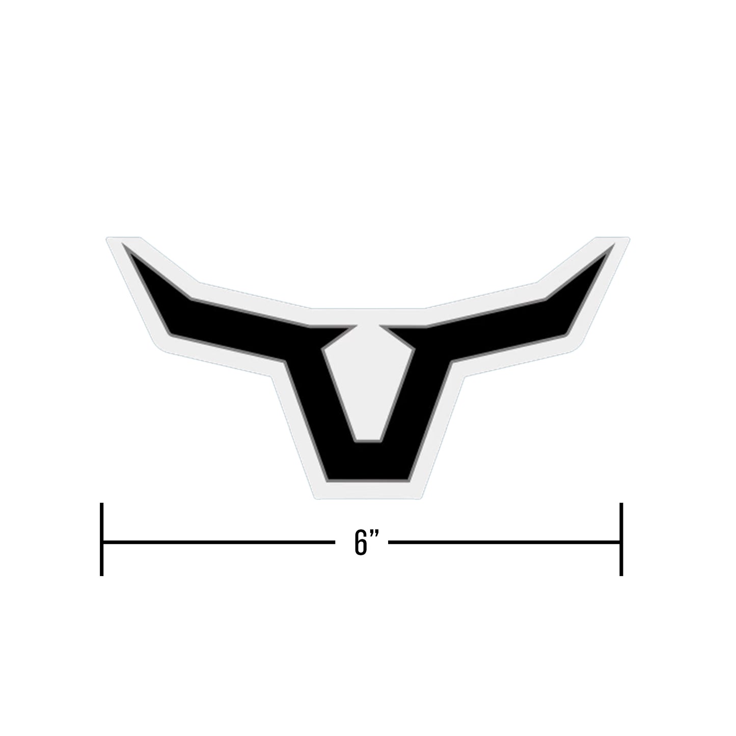 Black/White Horn Decal