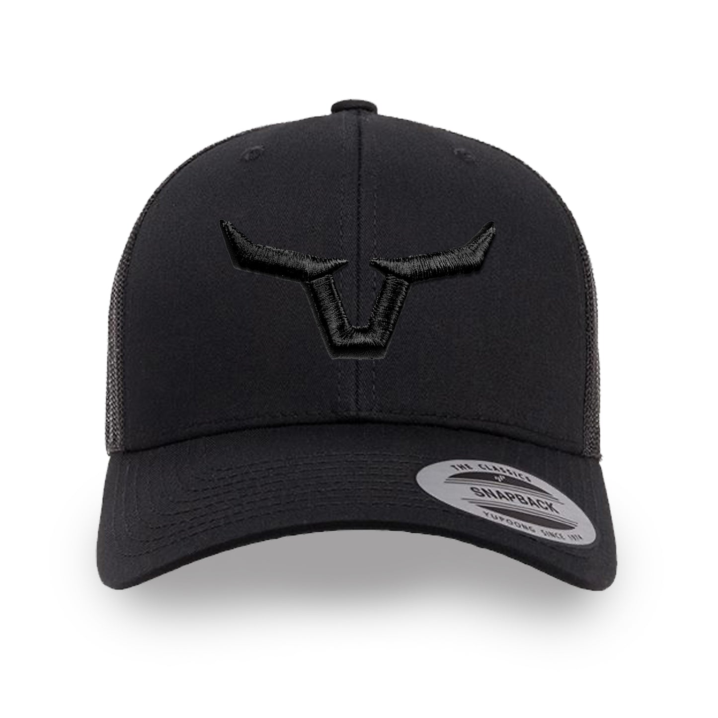 BlackHorn Puff 3-D Black/Black Embroidered Hat