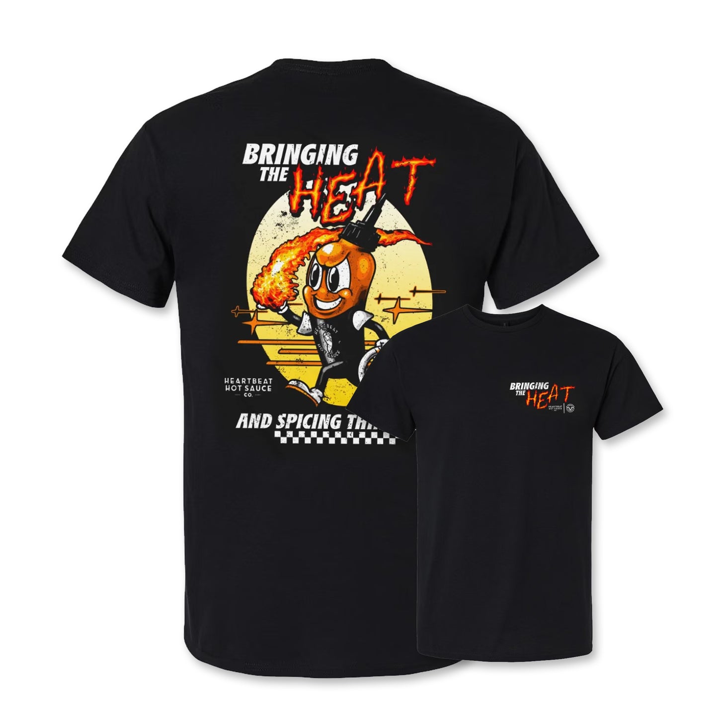 Heartbeat Hot Sauce x Longhorn Chassis "Bringing the Heat" Tee