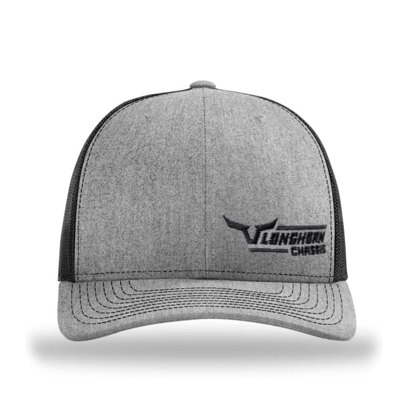 Longhorn 2.0 Horizontal Logo Heather Gray/Black Embroidered 112