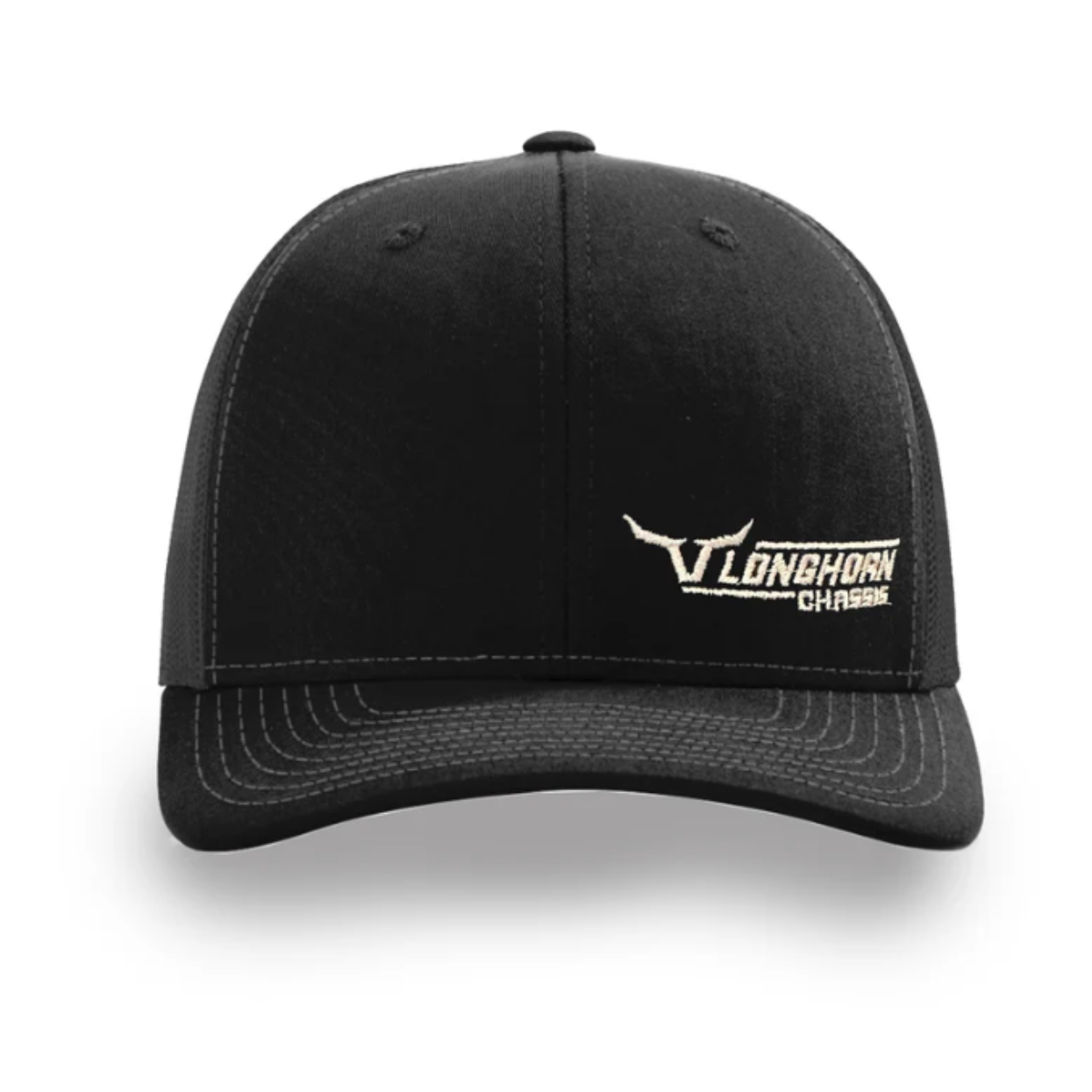 Black on Black Horizontal 2.0 Logo Embroidered 112 Hat