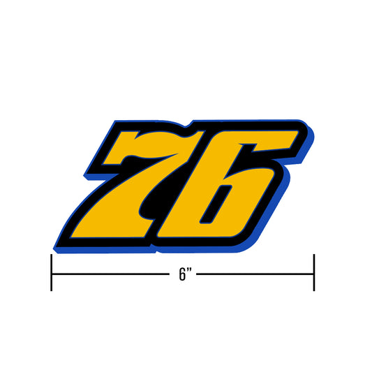 76 Blue/Yellow Decal