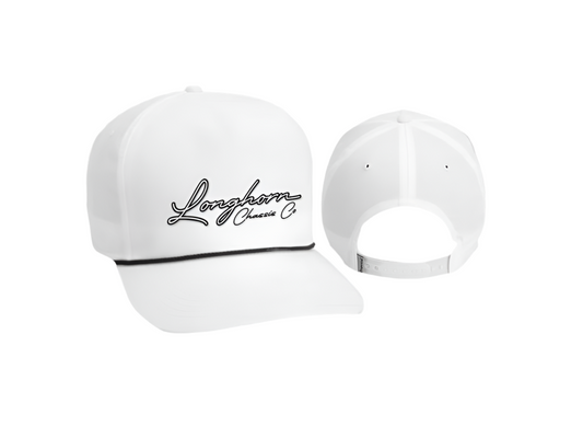 White Imperial White Rope Hat with Classy Chassis Script