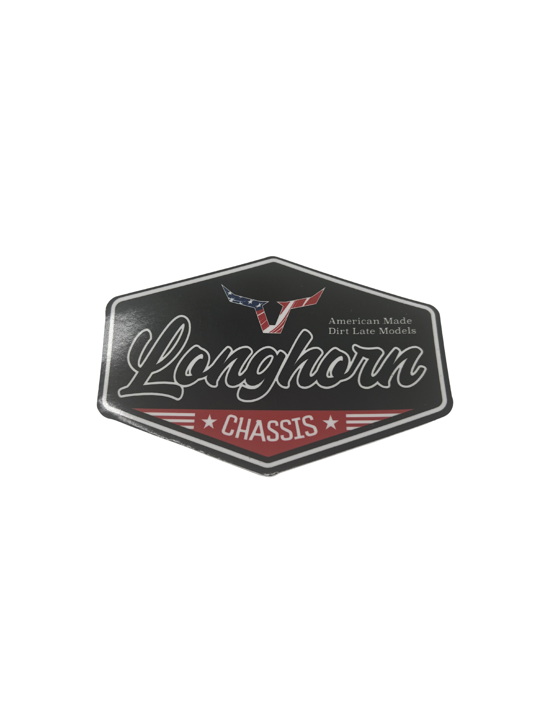 Hexagonal logo with 'Longhorn Chassis' text on a white background