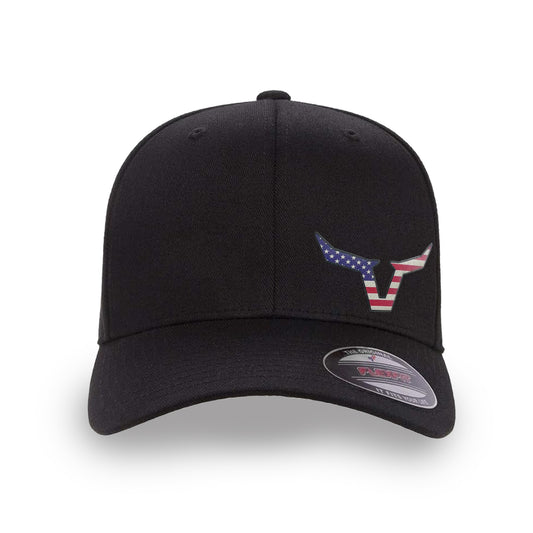 American Horn FlexFit Black Hat