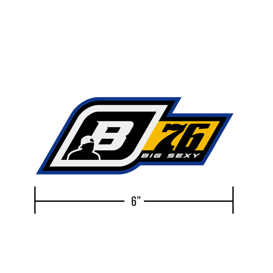 Overton Big Sexy 76 Blue/Yellow Decal