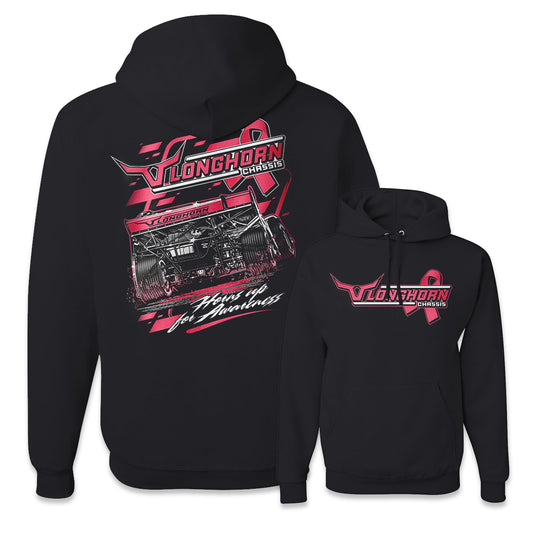 Horns Up for Breast Cancer Awareness Hoodie