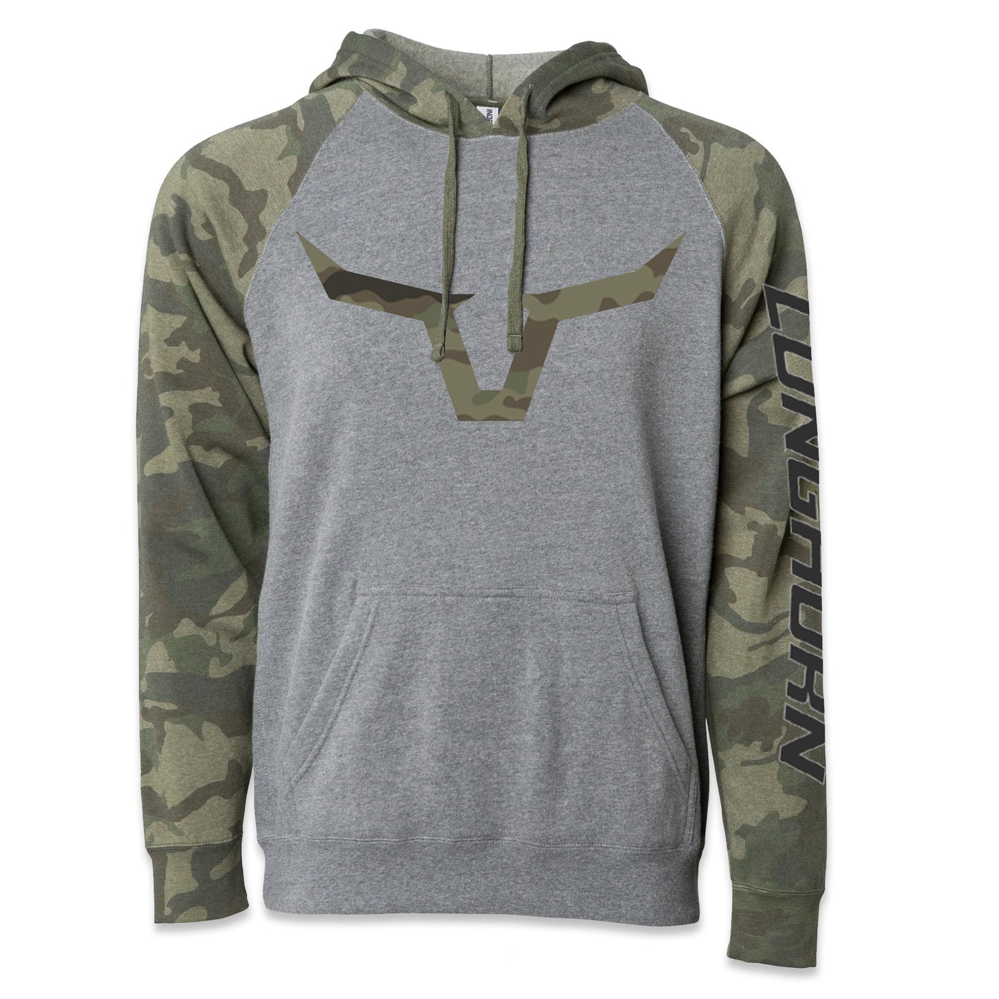 Camo Horns Unisex Ragland Hoodie