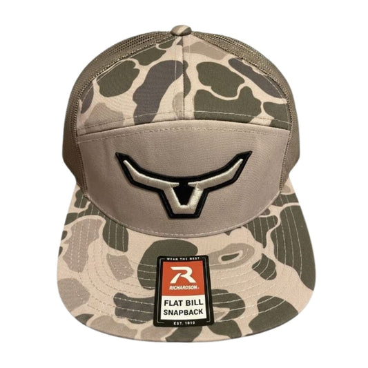 Harvest Duck Camo 3D Puff Embroidery Richardson Flat Bill Trucker Hat
