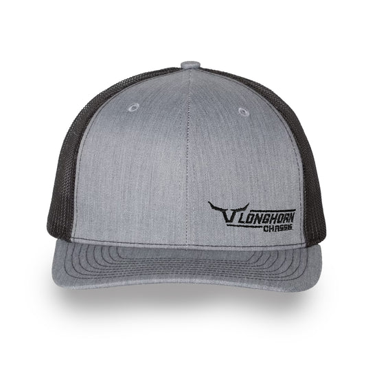 Longhorn 2.0 Horizontal Logo Heather Grey Black Embroidered 112