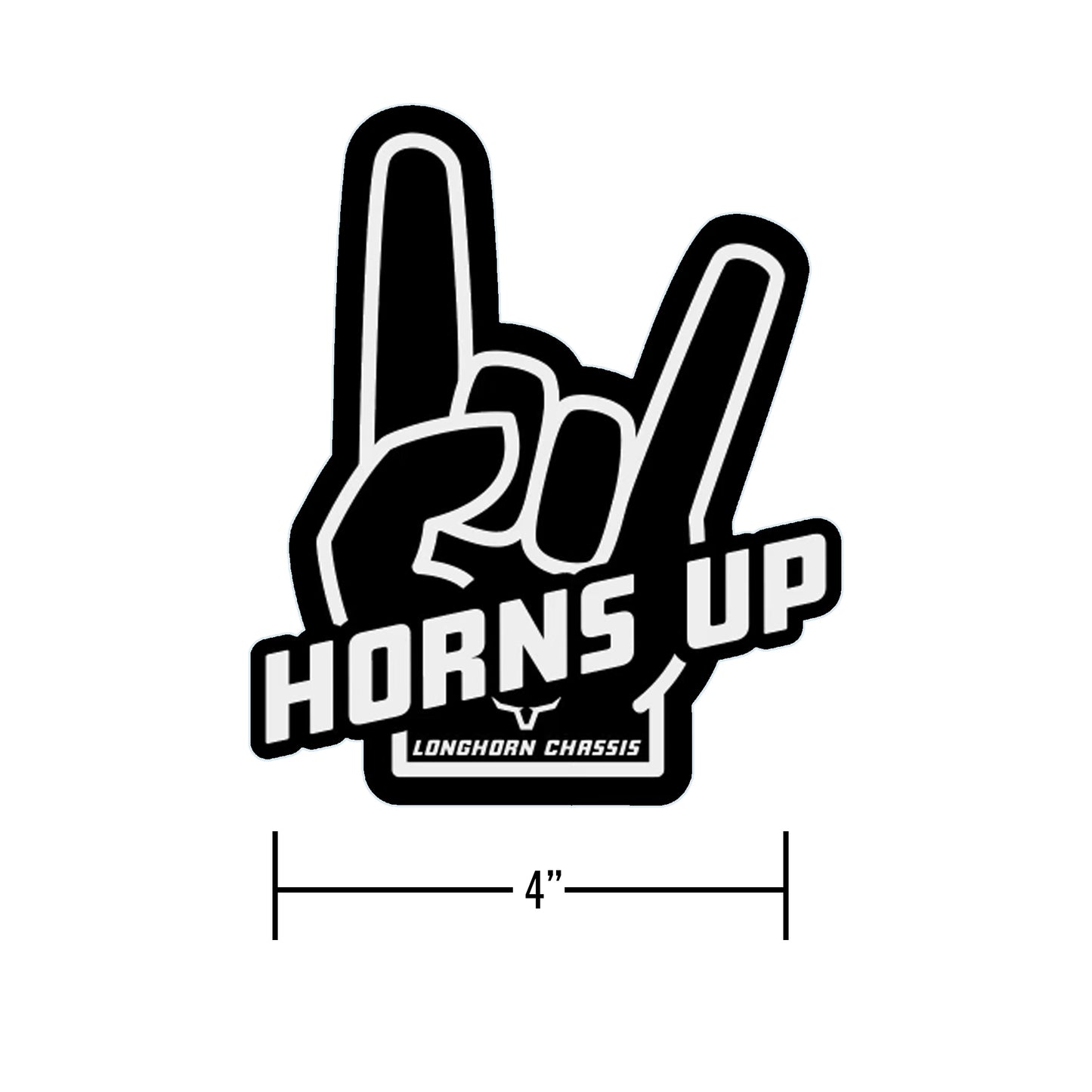 Horns Up Decal