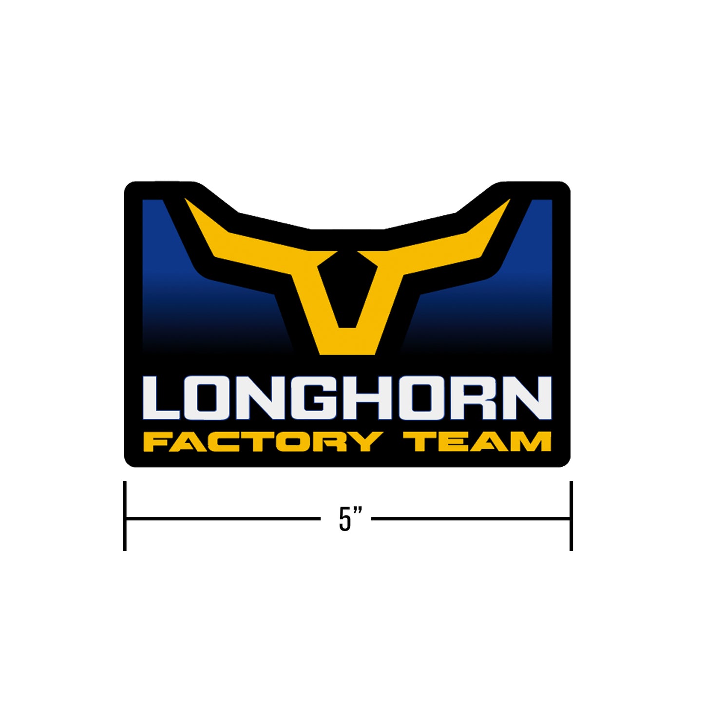 Longhorn Factory Blue and Yellow Decal