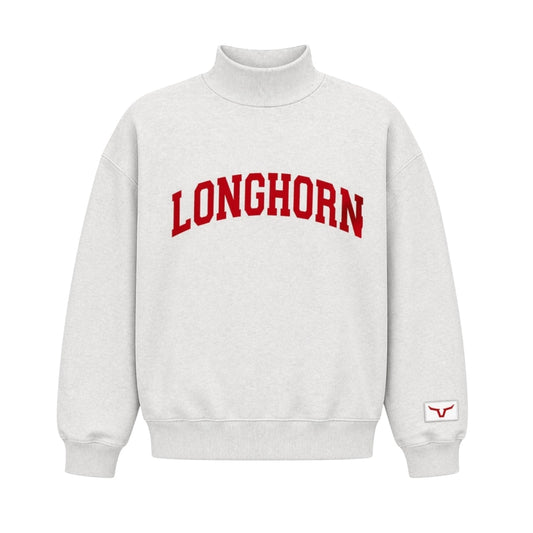 Longhorn Red Stitched Mock Neck