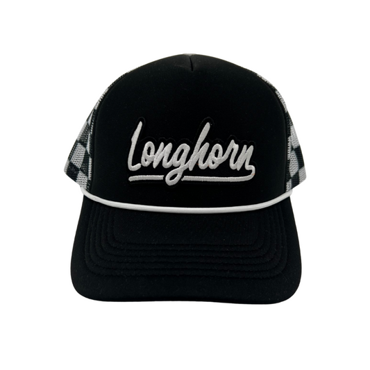 Longhorn Rope Script Mesh Hat