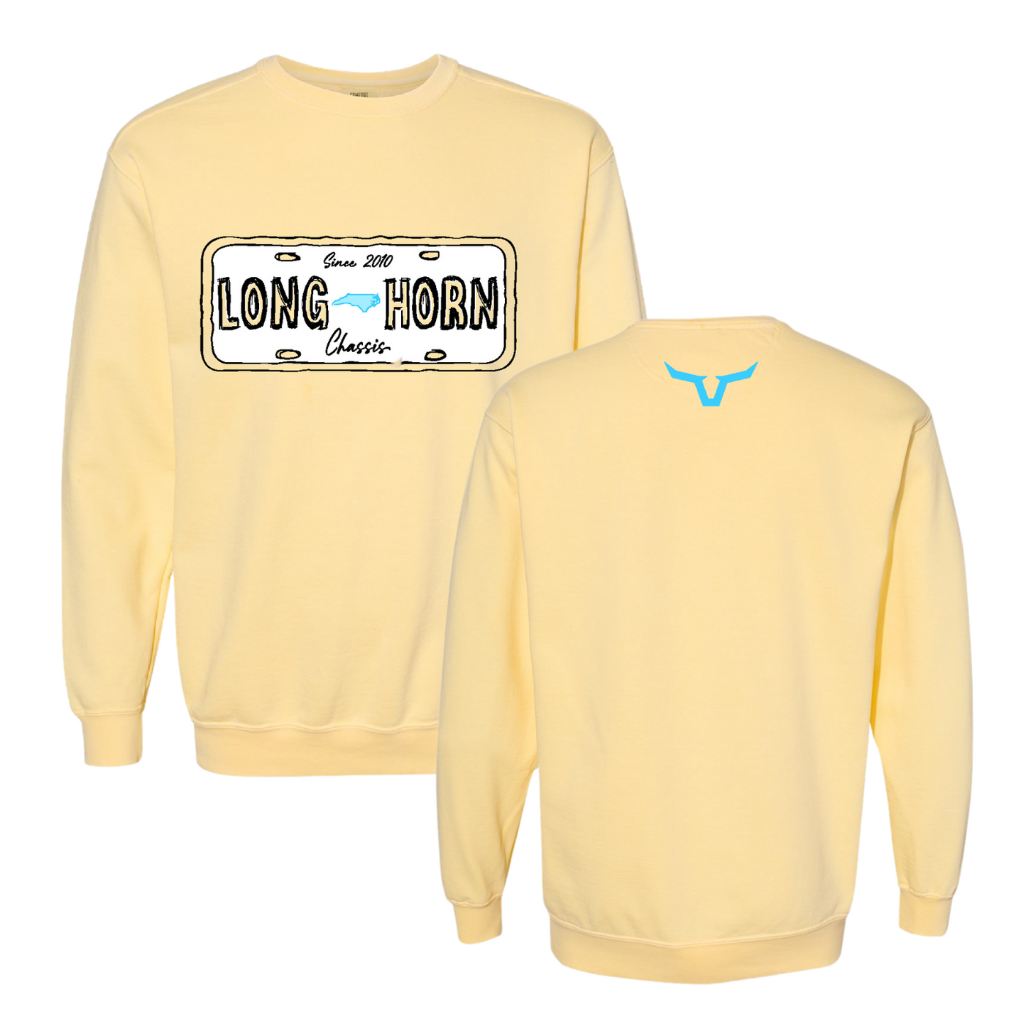 Longhorn Chassis License Plate Crewneck