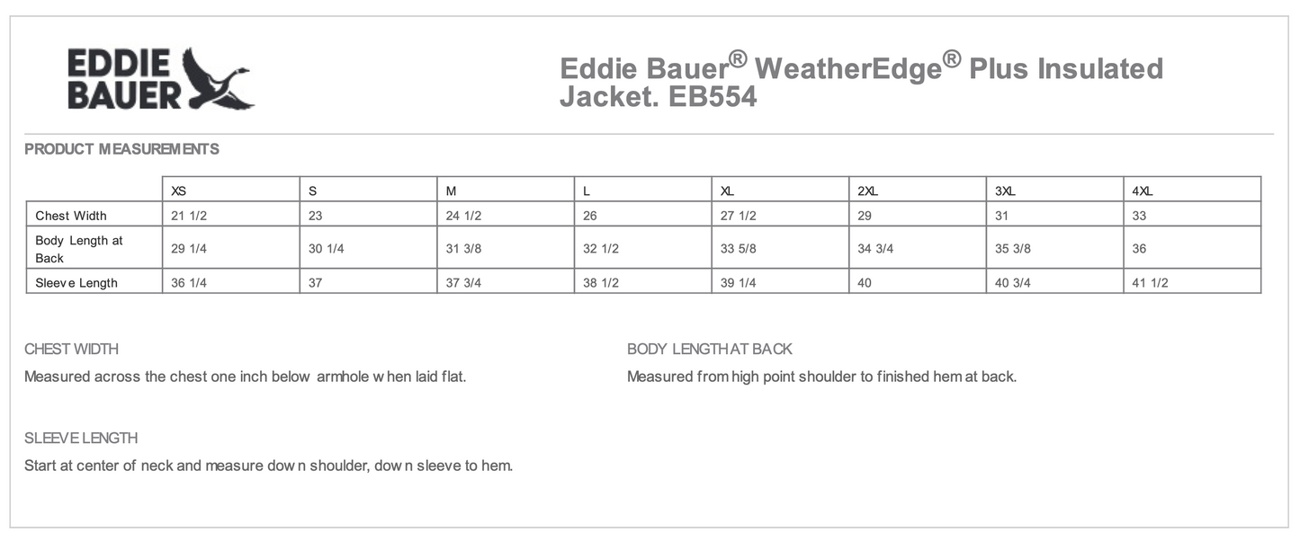 2025 Longhorn Factory Team Eddie Bauer® WeatherEdge® Plus Insulated Jacket (SHIPS 12/12)