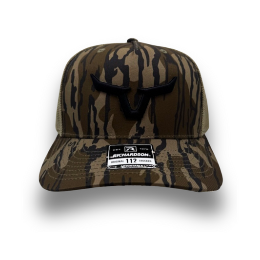 Horns Puff 3-D Realtree Original/Black Embroidered 112