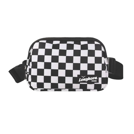 Longhorn Checkered Belt Bag